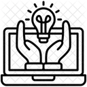 知的財産、ラップトップ、手 アイコン