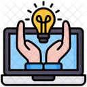 Intellectual Property Laptop Hand Icon