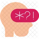 Intellektuelle Gewalt Psychischer Angriff Psychischer Missbrauch Symbol