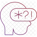 Intellektuelle Gewalt Psychischer Angriff Psychischer Missbrauch Symbol