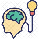 Brillante Idee Gluhbirne Geist Kreative Idee Symbol