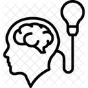 Brillante Idee Gluhbirne Geist Kreative Idee Symbol