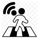 Intelligenter Fußgängerüberweg  Symbol