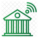 Intelligentes Gebaude Gebaude Bank Symbol