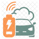 Intelligentes Laden Elektroauto Auto Icon