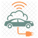 Intelligentes Laden Elektroauto Auto Icon