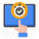 Interacao Em Tempo Real Verifique O Prazo Verifique O Cronometro Ícone