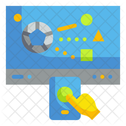 Interactive Learning Icon - Download in Flat Style