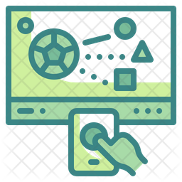 Interactive Learning Icon - Download in Dualtone Style