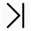 Linea Derecha Del Cursor Musica Audio Icono