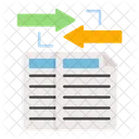 Transferencia De Archivos Intercambio De Archivos Transmision De Datos Icono