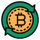 Intercambio De Bitcoins Intercambio De Criptomonedas Transferencia De Bitcoins Icono