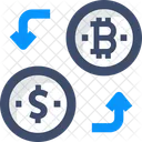 Intercambiar Bitcoins Intercambio De Bitcoins Cambio De Moneda Icon