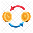 Cambio De Dinero Cambio De Efectivo Intercambio De Criptomonedas Icono