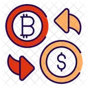 Intercambio de bitcoins  Icono