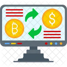 Intercambio de bitcoins  Icono