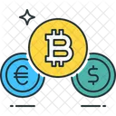 Intercambio de bitcoins  Icono