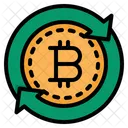 Intercambio de bitcoins  Icono