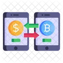Intercambio De Bitcoins Conversion De Criptomonedas Intercambio De Criptomonedas Icono