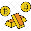 Barra de oro de intercambio bitcoin  Icono