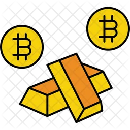 Barra de oro de intercambio bitcoin  Icono