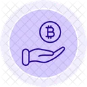 Icono De Linea De Intercambio De Criptomonedas Icono