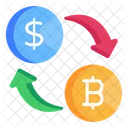 Intercambio De Bitcoins Intercambio De Criptomonedas Conversion De Criptomonedas Icono