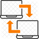 Intercambio Transferencia Y Sincronizacion De Datos Icono