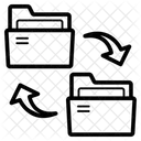 Intercambio De Datos Transferencia De Archivos Sincronizacion De Datos Icono