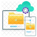 Transferencia De Datos Intercambio De Datos Transformacion De Carpetas Icono