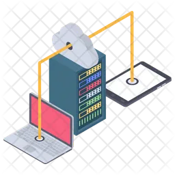Intercambio de datos en la nube  Icono