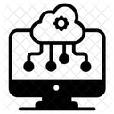 Intercambio De Datos En La Nube Alojamiento En La Nube Red En La Nube Icon