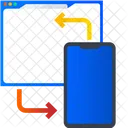 Intercambio De Datos Web De Movil A Web Intercambio De Datos Icono