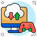 Intercambio De Juegos En La Nube Transferencia De Juegos En La Nube Tecnologia En La Nube Icono