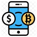 Cambio de moneda criptomoneda  Icono