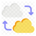 Intercambio De Nube Transferencia De Nube Red De Nube Icono