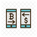 Intercambio En Linea Cambio De Moneda Transferencia De Dinero Icono