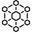 Interconnexions Hexagonales Interconnectivite Architecture Icône