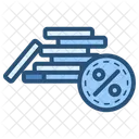 Azul Interes Financiero Interes En Efectivo Icono