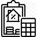 Calculo De Fatura De Folha De Pagamento De Deposito De Juros Porcentagem De Financiamento Taxa De Juros De Investimento Ícone