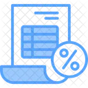 Interest Rate Tariff Tax Icon