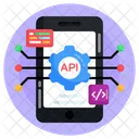 Desenvolvimento De Aplicativos Interface API Programacao De Aplicativos Ícone