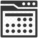 Interface de calendário  Ícone