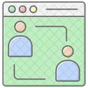 Icone De Cor Linear Envolvente Da Interface Do Usuario Ícone