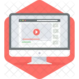 Interface utilisateur du site vidéo  Icône