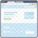 Blog Web Wireframe Web Conception Web Icône