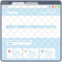 Blog Web Wireframe Web Conception Web Icône