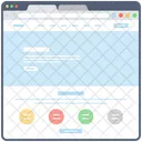 Blog Web Wireframe Web Conception Web Icône