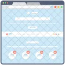 Blog Web Wireframe Web Conception Web Icône