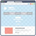 Blog Web Wireframe Web Conception Web Icône